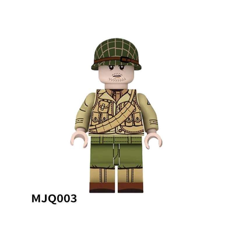 MJQ001-006  Military Soldiers Action Figures Building Blocks Kids Toys