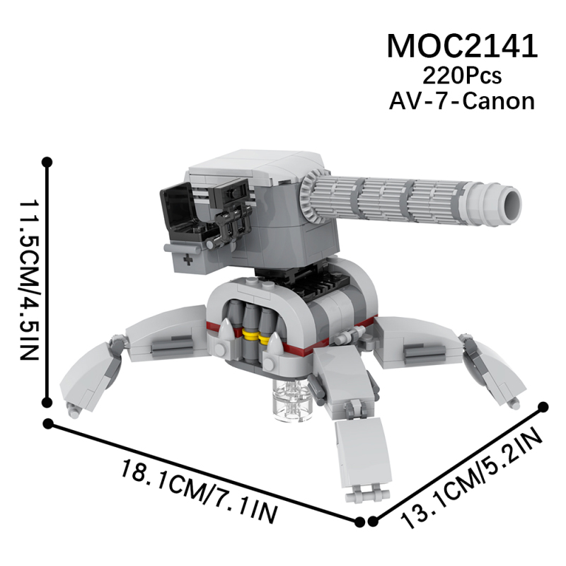 MOC2141 Star Wars Movie series AV-7-Canon Model Building Blocks Bricks Kids Toys for Children Gift MOC Parts
