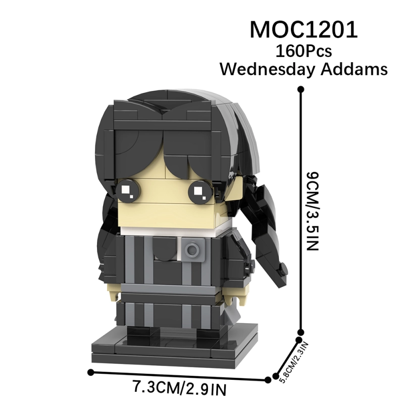 MOC1201 Creativity series The Adams family Wednesday  Action Figure Model Building Blocks Bricks Kids Toys for Children Gift MOC Parts