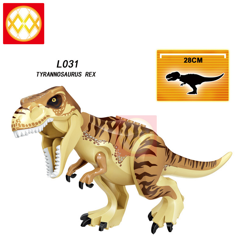 L030-L036 Raptor Dinosaur Tyrannosaurus Rex Action Figures Building Blocks Kids Toys
