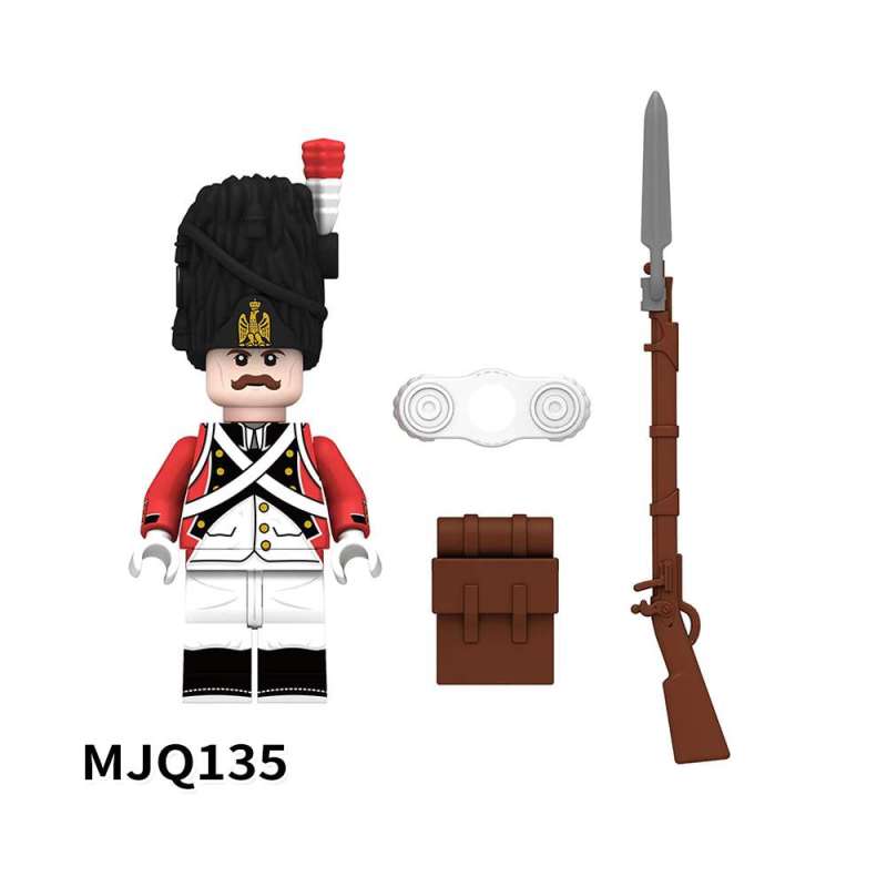 MJQ135-138 Military Series Swiss Grenadier Dutch Dragoon Spanish Cuirasier Italian Light Infantry Soldiers Action Figures Building Blocks Kids Toys