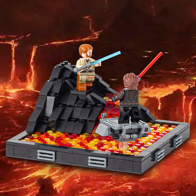 MOC2058 Star Wars Mustafar Darth Vader Obi-wan·Kenobi Action Figure Building Blocks Bricks Kids Toys for Children Gift MOC Parts
