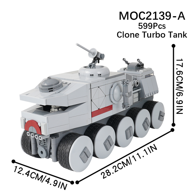 MOC2139 Star Wars Movie series Clone Turbo Tank Model Building Blocks Bricks Kids Toys for Children Gift MOC Parts