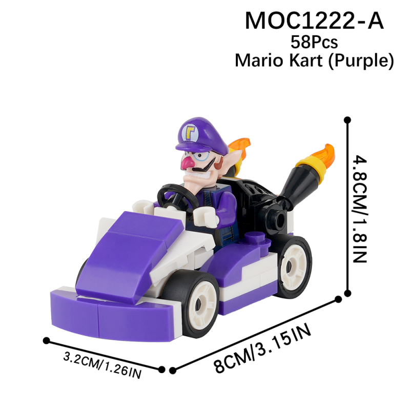 MOC1218 MOC1219 MOC1220 MOC1221 MOC1222 Creativity series Colorful Mario Karts  Model Building Blocks Bricks Kids Toys for Children Gift MOC Parts