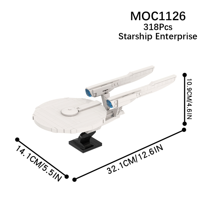 MOC1126 USS Enterprise (NcC-1701-J)  Building Blocks Bricks Kids Toys for Children Gift MOC Parts