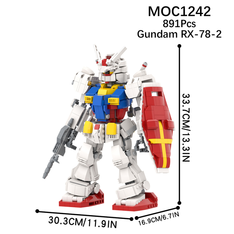 MOC1242 Creativity series GUNDAM RX-78-2 Character Model Building Blocks Bricks Kids Toys for Children Gift MOC Parts