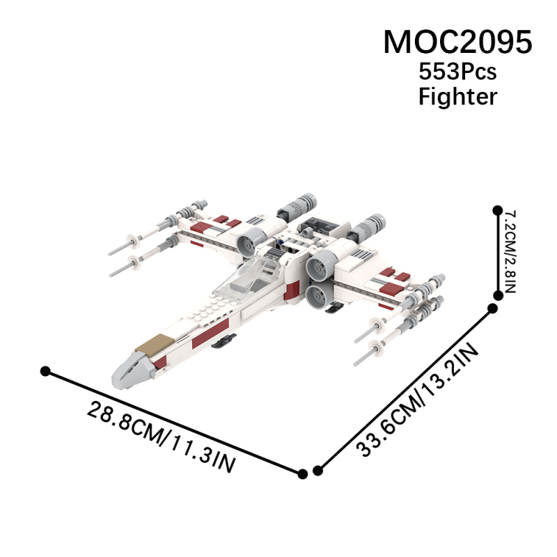 MOC2095 Star Wars X-wing fighter Building Blocks Bricks Kids Toys for Children Gift MOC Parts