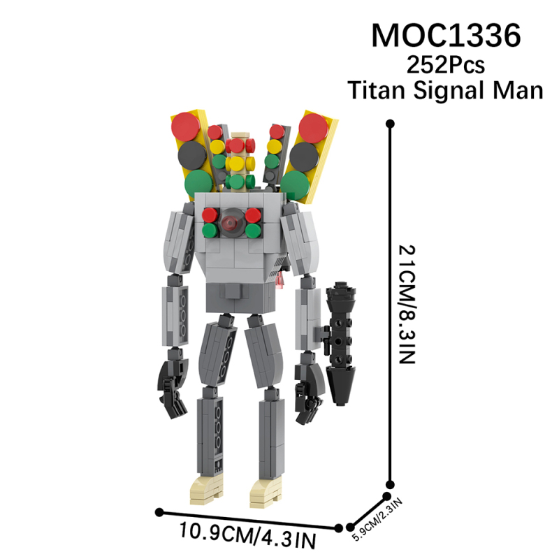 MOC1336 Creativity series Skibidi Toilet Game Titan Signal Man Character Model Building Blocks Bricks Kids Toys for Children Gift MOC Parts