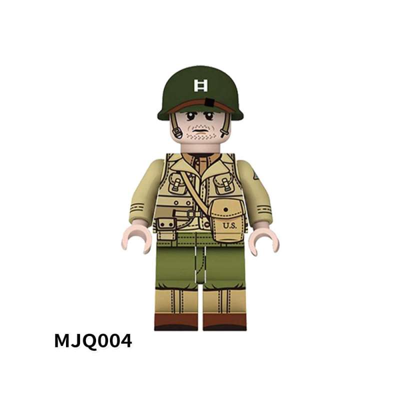 MJQ001-006  Military Soldiers Action Figures Building Blocks Kids Toys