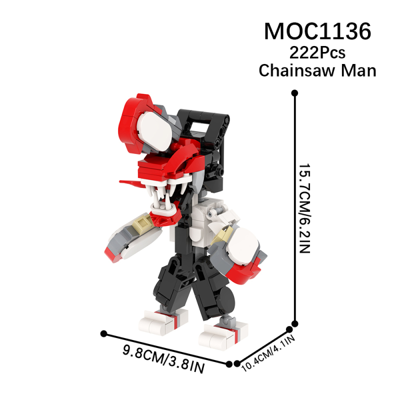 MOC1136 Creativity series Anime Chainsaw Man brickheadz Building Blocks Bricks Kids Toys for Children Gift MOC Parts