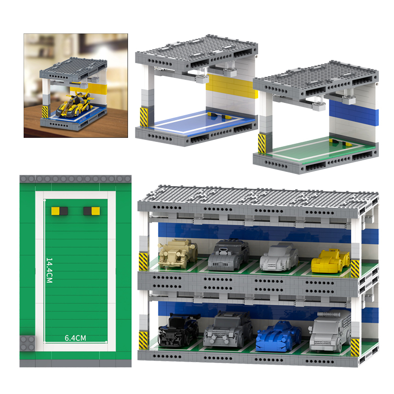 MOC1053 MOC1054 Garage City Series Scene Building Blocks Bricks Kids Toys for Children Gift MOC Parts