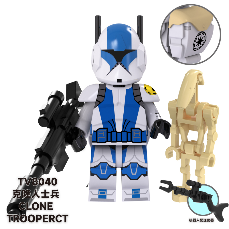 TV6106 Star Wars Movie Series Clone Trooperct Corpsman Clone Trooperct Ahsoka Temple Guard Luke Skywalker C-3po IG88AAT Driver Battle Droid Action Figure Building Blocks Kids Toys