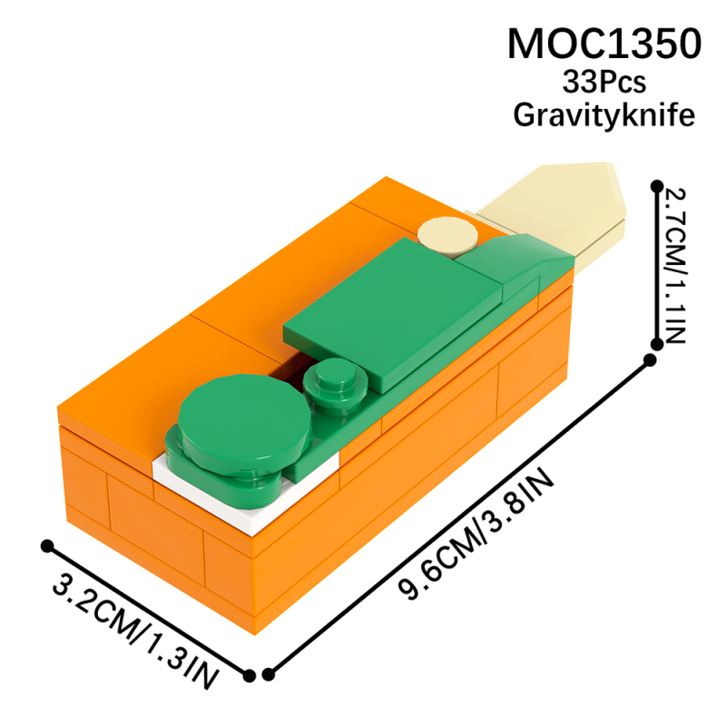 MOC1350 Creativity series Hot Carrot Knife Model Decoration Building Blocks Bricks Kids Toys for Children Gift MOC Parts