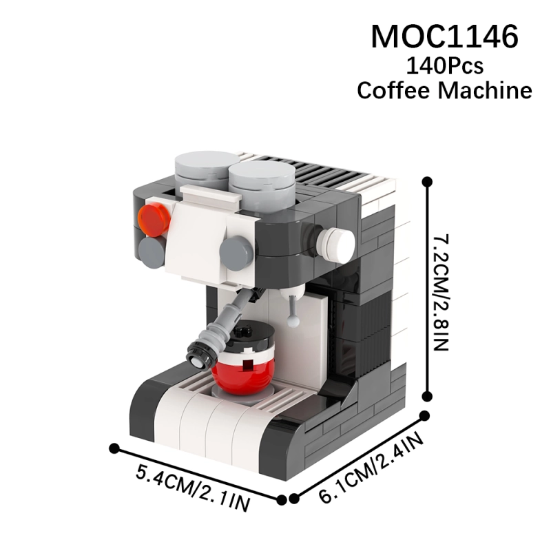 MOC1146 City Series Coffee Machine Building Blocks Bricks Kids Toys for Children Gift MOC Parts