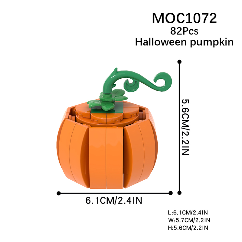 MOC1072 Creativity series Halloween Pumpkin Building Blocks Bricks Kids Toys for Children Gift MOC Parts