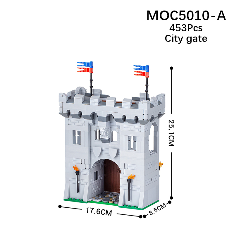 MOC5010 Military Series City Wall Building Blocks Bricks Kids Toys for Children Gift MOC Parts