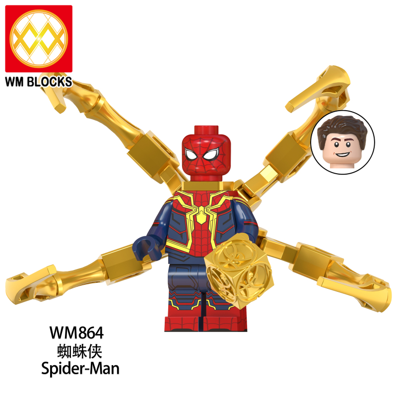 WM864 Marvel Super Hero Figure Spider Man Action Figures Birthday Gifts Building Blocks Kids Toys