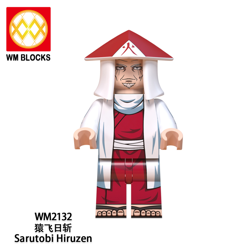 WM6111 Anime NARUTO Ohnoki Sarutobi Hiruzen Terumi Mei Raikage Sarutobi Hiruzen Gaara Temari Kankuro Action Figure Building Blocks Kids Toys