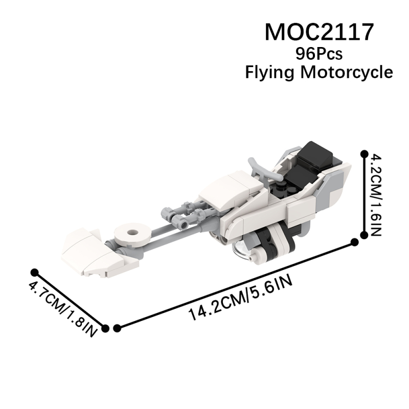 MOC2117 Star Wars Movie serie Sci-Fi Flying motorcycle Building Blocks Bricks Kids Toys for Children Gift MOC Parts