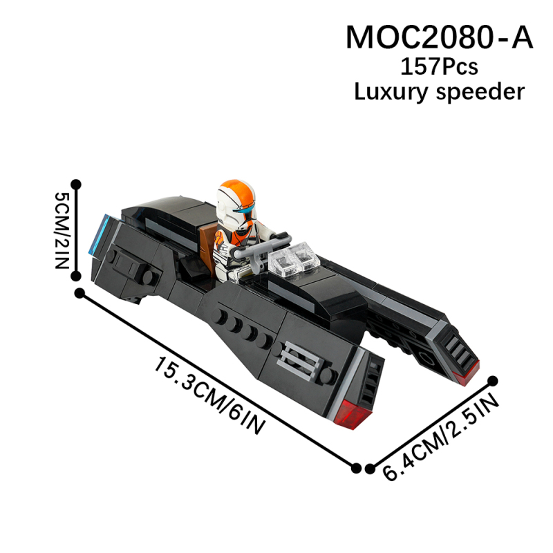 MOC2080 Star Wars Series Luxury speeder Building Blocks Bricks Kids Toys for Children Gift MOC Parts