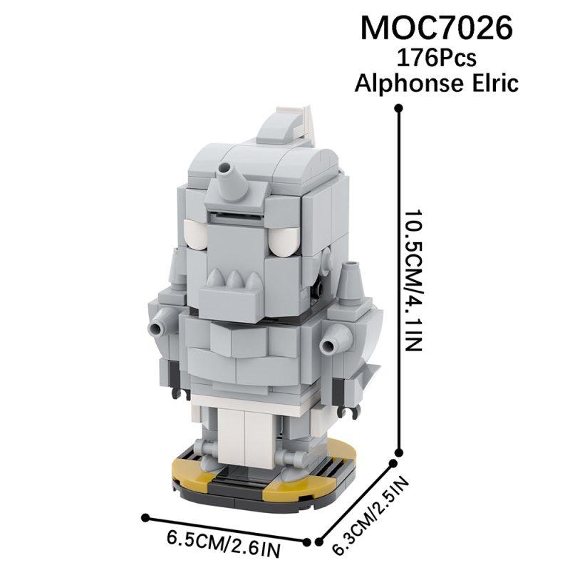 MOC7026 Creativity series Anime Fullmetal Alchemist Alphonse Elric Action Figure Model Building Blocks Bricks Kids Toys for Children Gift MOC Parts