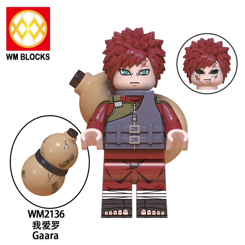 WM6111 Anime NARUTO Ohnoki Sarutobi Hiruzen Terumi Mei Raikage Sarutobi Hiruzen Gaara Temari Kankuro Action Figure Building Blocks Kids Toys