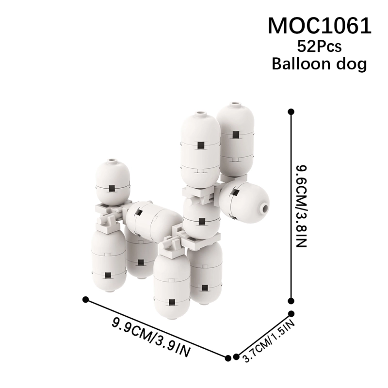 MOC1061 Animal Toys Balloon Dog Building Blocks Bricks Kids Toys for Children Gift MOC Parts Creativity