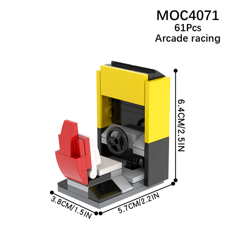 MOC4071 City Series Arcade Racing Building Blocks Bricks Kids Toys for Children Gift MOC Parts