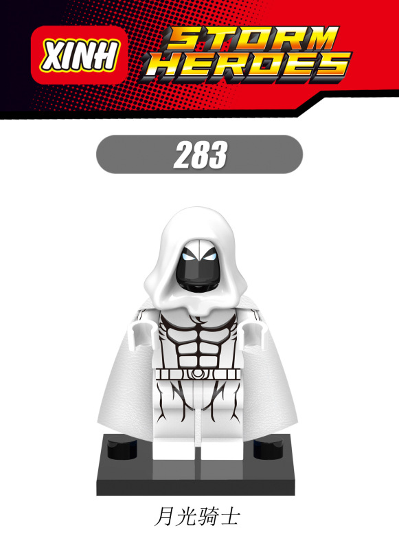 X0117 Marvel Movie Moon Knight Captain Marvel Namor Star-Lord Ant-Man Mike Banner Black Cat Sabretooth Action Figure Building Blocks Kids Toy