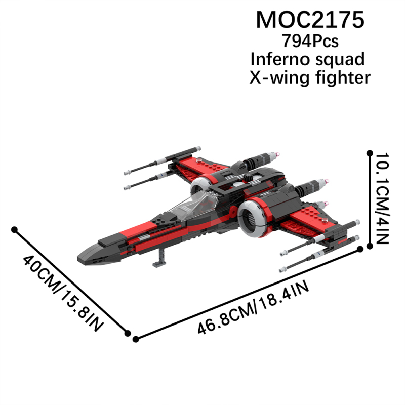 MOC2175 Star Wars Movie series Inferno Squad X-wing Starfighter Building Blocks Bricks Kids Toys for Children Gift MOC Parts