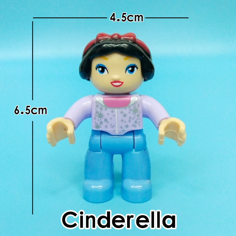 Big Particle Police Doctor Nurse Princess Sailor Cinderella Farmer Model Action Figures Birthday Gifts Building Blocks Kids Toys