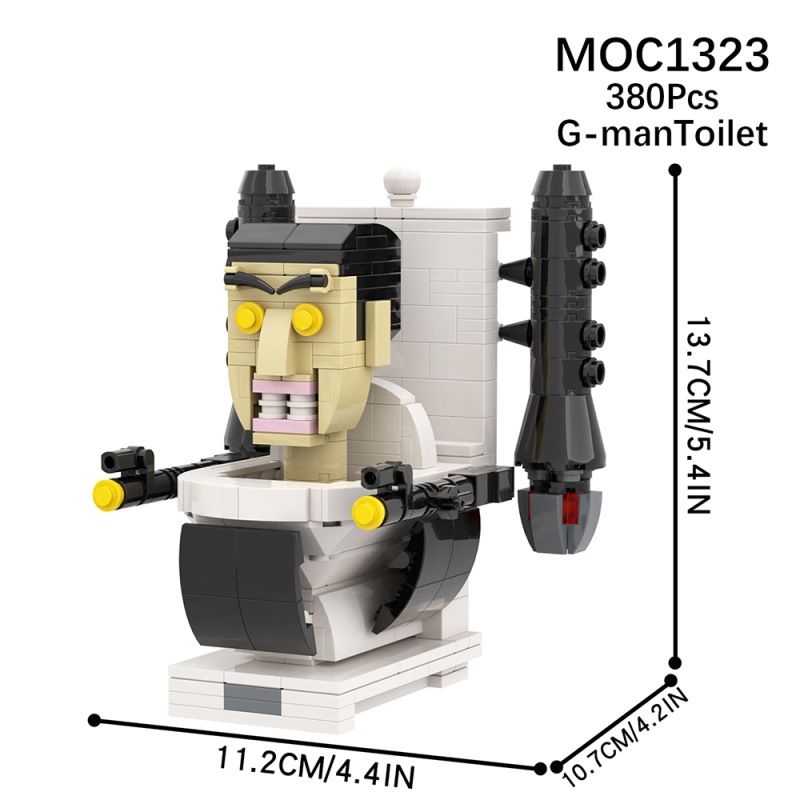MOC1323 Creativity series Skibidi Toilet Game G-man Toilet Character Model Building Blocks Bricks Kids Toys for Children Gift MOC Parts