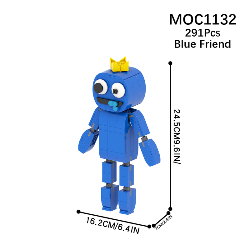 MOC1132 Creativity series Rainbow Friend Blue Friend Building Blocks Bricks Kids Toys for Children Gift MOC Parts