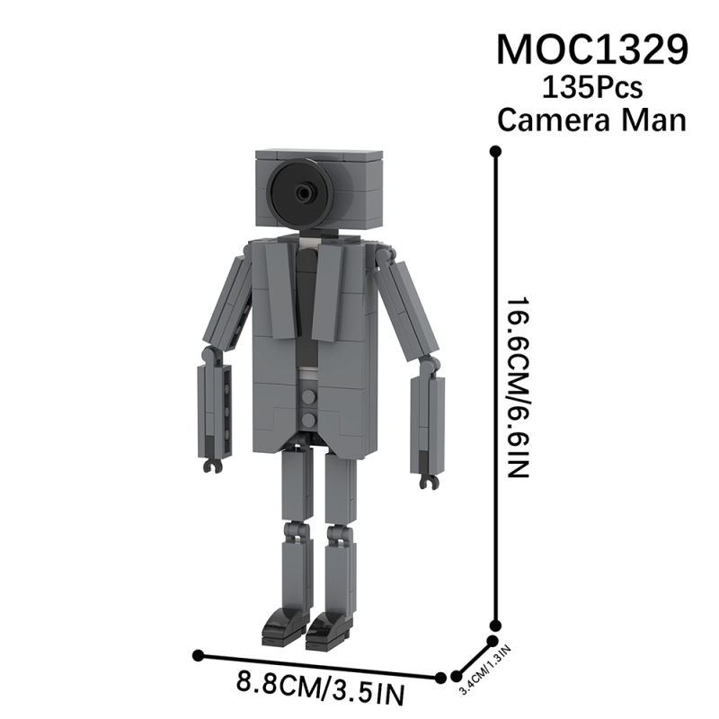 MOC1329 Creativity series Skibidi Toilet Brick Camera Man Character Model Building Blocks Bricks Kids Toys for Children Gift MOC Parts
