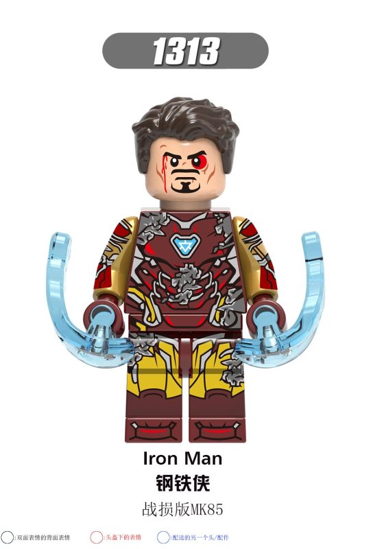 X0264 Marvel Movie Robert Bruce Banner Iron Man Howard Stark Pepper Potts Steve Rogers Peggy Carter Tony Stark Action Figure Building Blocks Kids Toys