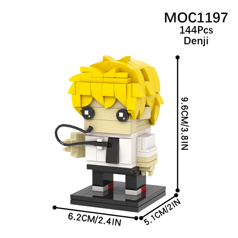 MOC1197 Creativity series Chainsaw man denji brickheadz Building Blocks Bricks Kids Toys for Children Gift MOC Parts