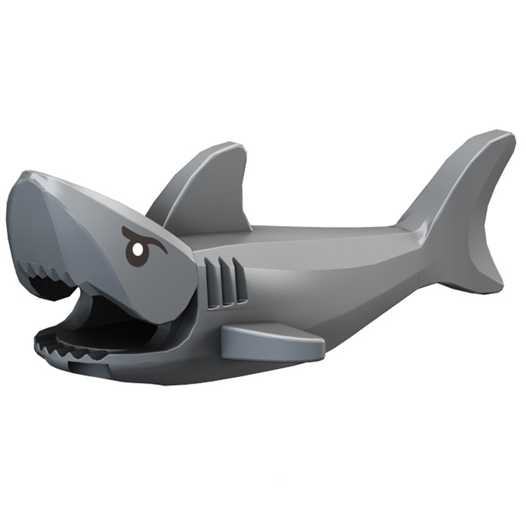 PG1255 PG1256 Grey Shark Great White Shark Sea Animal Compatible Building Blocks Kids Toys