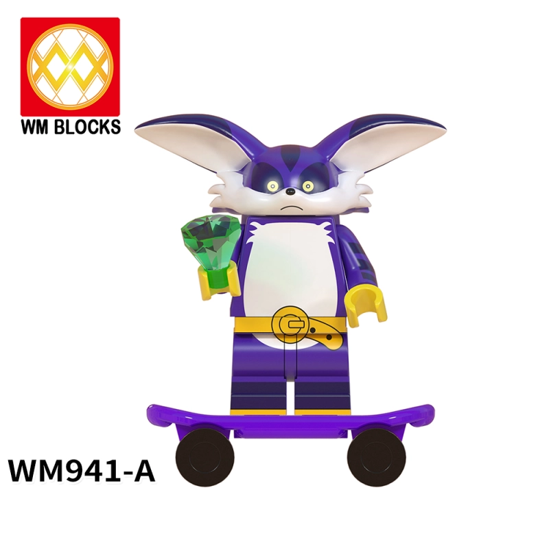 WM6087-A Game Series Sonic Ray Rabbit Big The Cat Charmy Bee Tikal Dr.Eggman Blaze Storm Action Figure Building Blocks Kids Toys