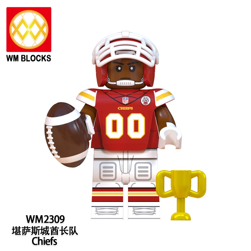 WM6133 Baseball Player celebrity San Francisco 49ers Buffalo Bill Cleveland Brown Dallas Cowboys Philadelphia Eagles Baltimore Ravens Kansas City Chiefs Denver BroncosAction Figure Building Blocks Kids Toys