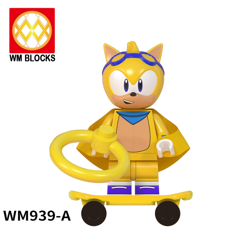 WM6087-A Game Series Sonic Ray Rabbit Big The Cat Charmy Bee Tikal Dr.Eggman Blaze Storm Action Figure Building Blocks Kids Toys