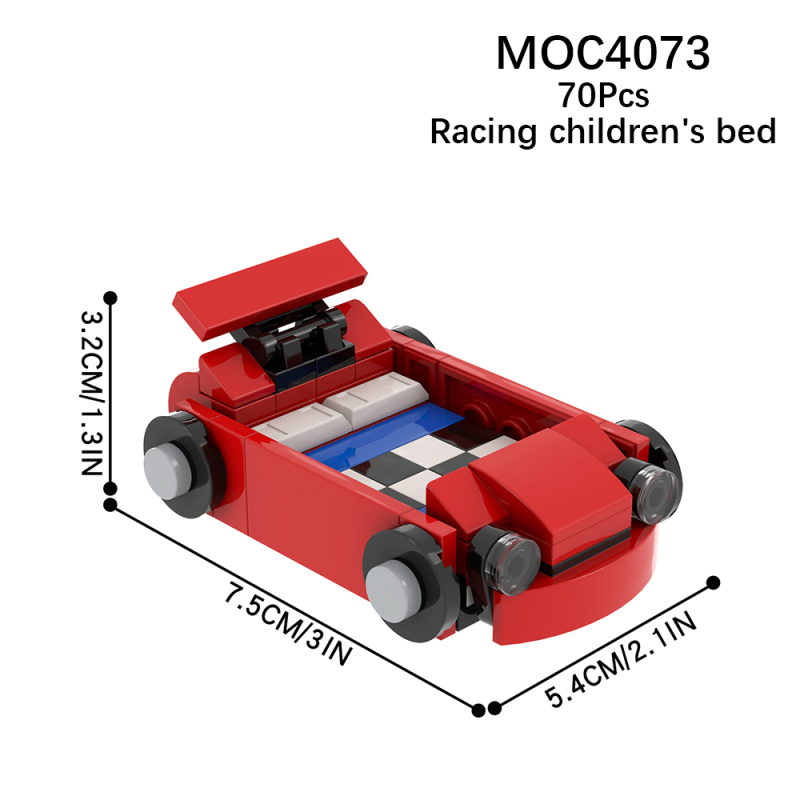 MOC4073 City Series Furniture Racing Bed Buildig Blocks Bricks Kids Toys for Children Gift MOC Parts 