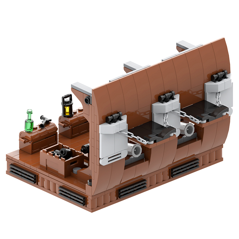 MOC5013 Military series Pirate Cabin Building Blocks Bricks Kids Toys for Children Gift MOC Parts