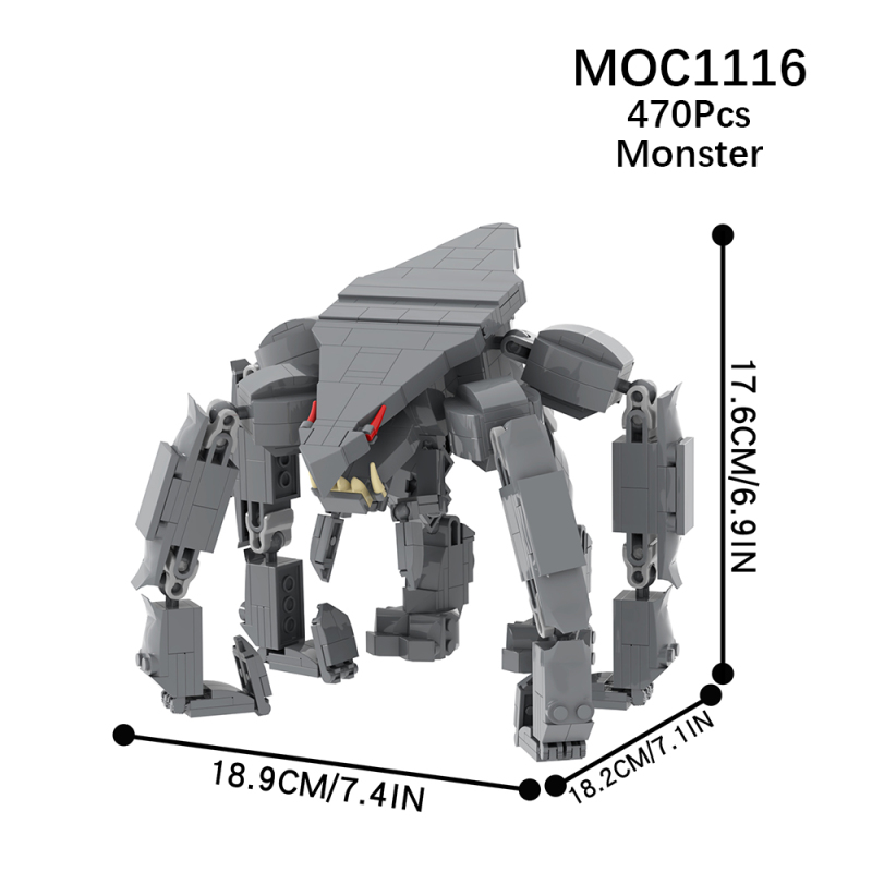 MOC1116 Creativity series Godzilla Movie Monster  MUTO Building Blocks Bricks Kids Toys for Children Gift MOC Parts