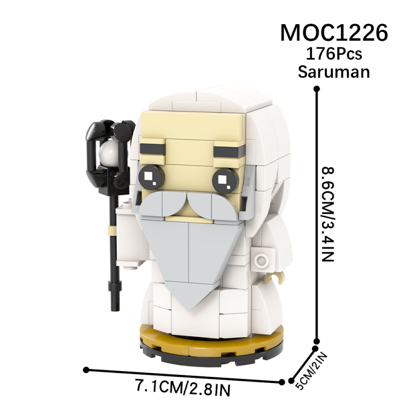 MOC1226 Creativity series The Ring Saruman Action Figure Model Building Blocks Bricks Kids Toys for Children Gift MOC Parts