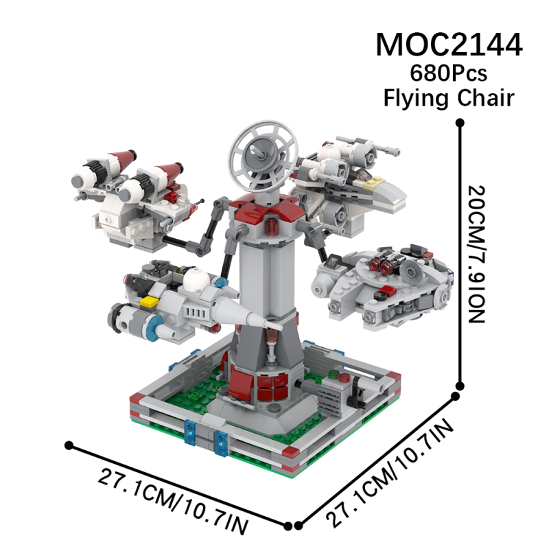 MOC2144 Star Wars Movie series Starships Flying Chair Model Building Blocks Bricks Kids Toys for Children Gift MOC Parts