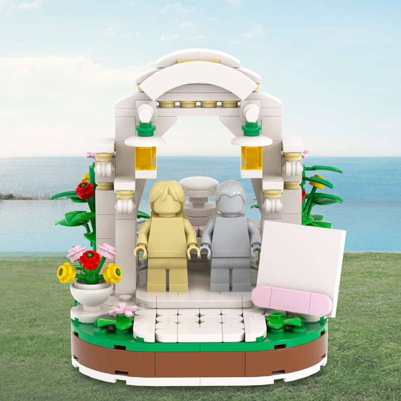 MOC4096 City Series Outdoor Wedding Scene Model Building Blocks Bricks Kids Toys for Children Gift MOC Parts
