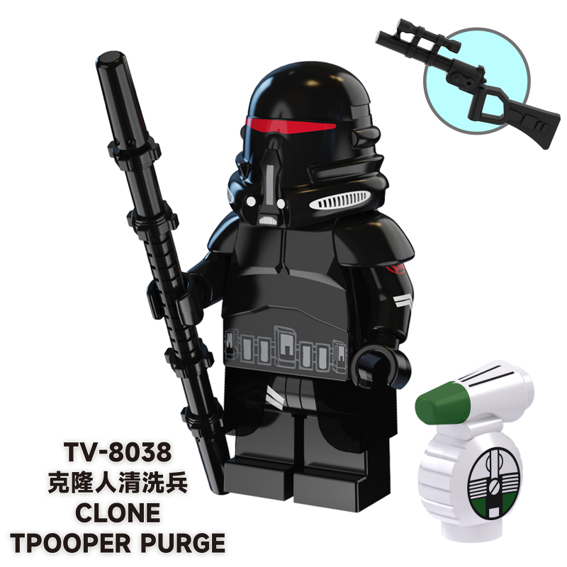 TV6105 Star Wars Movie Series Luke Skywalker Palpatine Ahsoka Mace Windu 501 Legion Clone Commander Commander Blackout Clone Trooper Spark Clone Trooper Purge Action Figure Building Blocks Kids Toys