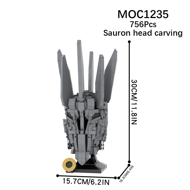 MOC1235 Creativity series The Ring Soren Head Model Building Blocks Bricks Kids Toys for Children Gift MOC Parts