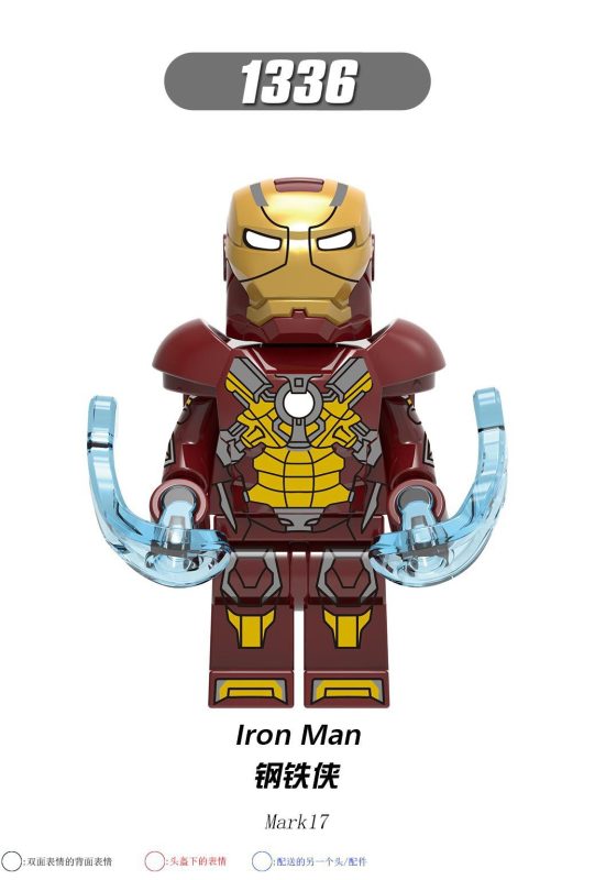 X0267 Marvel Movie Iron Man MK17 MK33 MK43 MK45 Ultron Action Figure Building Blocks Kids Toys