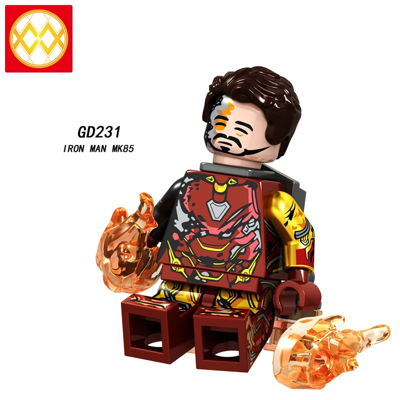 GD230-GD237 Super hero Marvel iron Man Action Figures Building Blocks Kids Toys